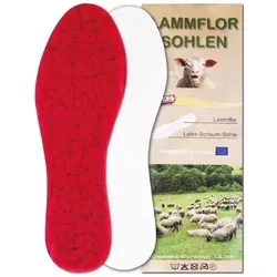 Pro Home Einlegesohlen Lammflor Schuheinlagen (1-tlg), Fußbett (Zuschneidbar) für alle Altersklassen geeignet rot 37/38
