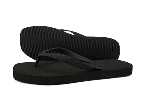 flip*flop Damen Sandalen Originals*Edge, Schwarz Größe 38 EU - Vegan und modisch, mit rutschfester Wellenprofilsohle und waschbar bei 30 Grad – perfekt für den Sommer!