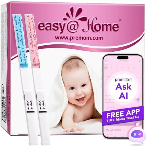 Easy@Home 50 Ovulationstest + 20 Schwangerschaftstest - Empfindliche Fruchtbarkeitstests - Ideal für Frauen mit Kinderwunsch: Die Tests helfen, fruchtbare Tage zu identifizieren und Schwangerschaft frühzeitig zu erkennen. Einfach anzuwenden und zuverlässig in der Auswertung.