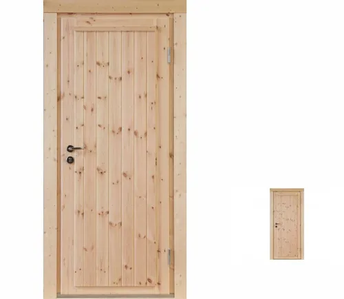 Gartenhaus Holz Einzel-Tür Erik Für Wandstärke 44mm in beige von Wolff Finnhaus