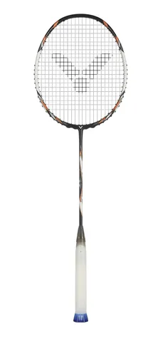 Victor Badmintonschläger Auraspeed 100X TD (kopflastig/steif) schwarz/orange - unbesaitet -