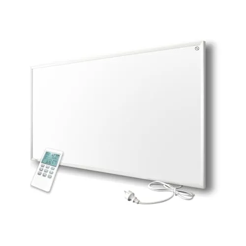 Byecold Infrarotheizung mit Thermostat 700 Watt, Infrarot wandmontage Elektroheizung Energiesparende, Heizpaneel Elektrisch mit Energiesparend Überhitzungsschutz