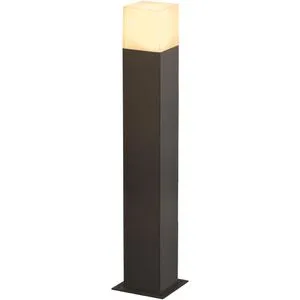 SLV 231225 GRAFIT 60 Außenstandleuchte E27 Anthrazit - Lampen für den Außenbereich, beeindruckendes Design mit satiniertem Kunststoff in grauer Rauchglasoptik, IP44 Schutzart für optimale Wetterbeständigkeit und optionale Erdspieß-Montage.
