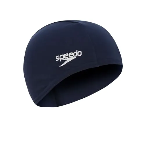 Speedo Unisex Kinder Polyester-Badekappe | Kinder Trainingsausrüstung, Schwarz, Einheitsgröße
