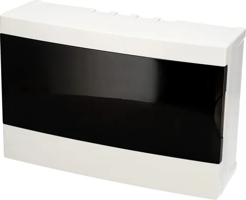 Aufputzverteiler 12-Modul weiß rauchig EDO777844 EDO Technic