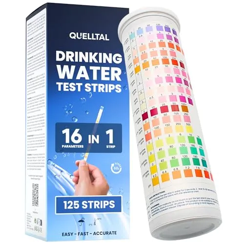 Quelltal 16-in-1 Wasserteststreifen – 125 Stück für präzise Wasseranalyse