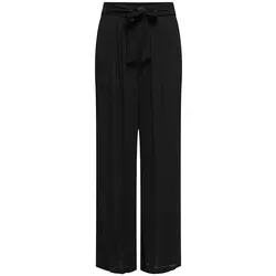 ONLY Hose in Schwarz - XS, Stylische Stoffhose für jeden Anlass - Stoffhose in Schwarz aus reiner Viskose mit elastischem Bund und abnehmbarem Gürtel. Ideal für lässige und elegante Looks.