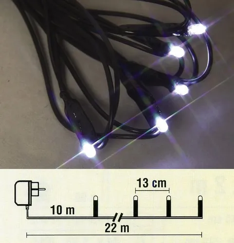 LED Lichterkette 12m 96er kaltweiß
