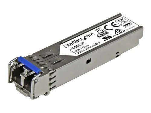 StarTech.com Gigabit Fiber SFP Transceiver Module - HP J4858C Kompatibel - Repeater Transceiver, kompatibel mit HP J4858C, unterstützt bis zu 550m Reichweite für zuverlässige Gigabit Ethernet-Verbindungen.