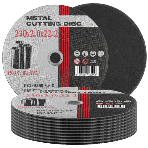 10x Trennscheibe Metall INOX Schruppscheibe 230 Stahl Aluminium Flexscheibe Dünn