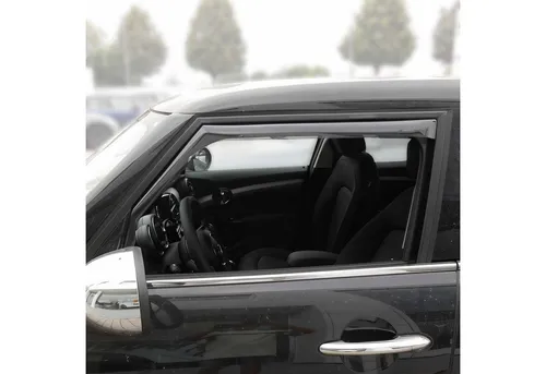 Windabweiser für Mini Cooper F55 2014-2025 - Dunkel 2x - Aerodynamische Wind- und Regenabweiser für Mini Cooper F55. Einfache Montage ohne Bohren, langlebig und waschstraßenfest. Ideal für optimalen Wetterschutz und sportlichen Look!