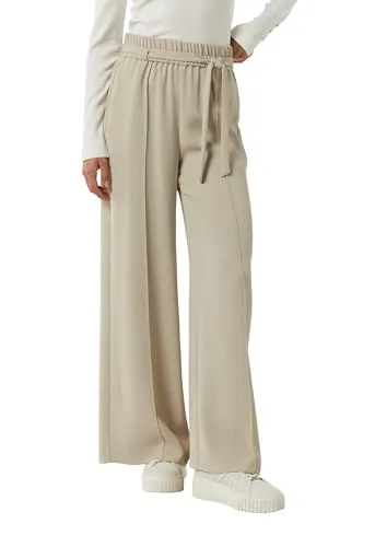Comma Stoffhose Schlupfhose mit High Rise und weitem Bein - Stoffhosen für Damen: Diese Schlupfhose vereint Komfort und Stil mit ihrem fließenden Schnitt, ideal für elegante Office-Looks oder lässige Freizeitoutfits.