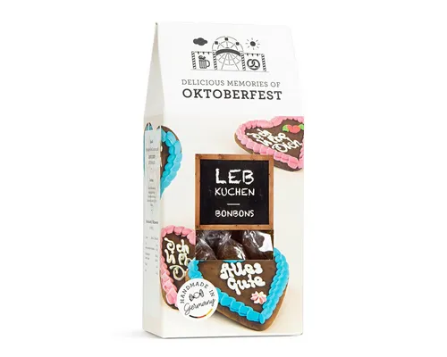 Edel Süßigkeit, Edel Bonbons mit süßem Lebkuchen Geschmack in einer Giebelbox 80g
