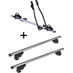 Fahrradträger SAGITTAR + Dachträger VDP LION2 für VW Tiguan II (ab 2016) - Praktisches Set für VW Tiguan II (5 Türer, ab 16): Hochwertiger Fahrradträger und Dachträger, ideal für den sicheren Transport von Fahrrädern. Einfache Montage und maximale Zuladung für alle Fahrradtypen.