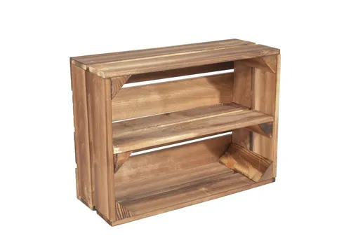 CHICCIE Gewürzregal Holzregal dunkel geflammt - Praktisches Gewürzregal aus stabilem Holz, ideal für eine stilvolle und ordentliche Küche. Platzsparendes Design, stapelbar und inklusive Gewürz-Set für einen kunterbunten Einstieg in die Welt der Gewürze.