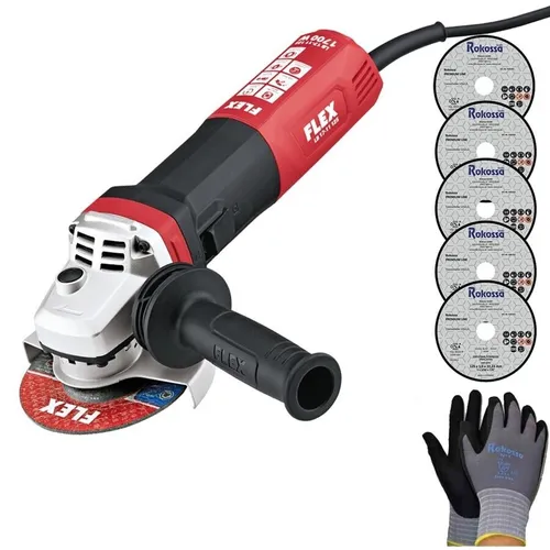Flex Winkelschleifer LB 17-11 125 - Schleifmaschinen, 1700 Watt Leistung und integrierte Bremse für mehr Sicherheit und Kontrolle bei der Arbeit.