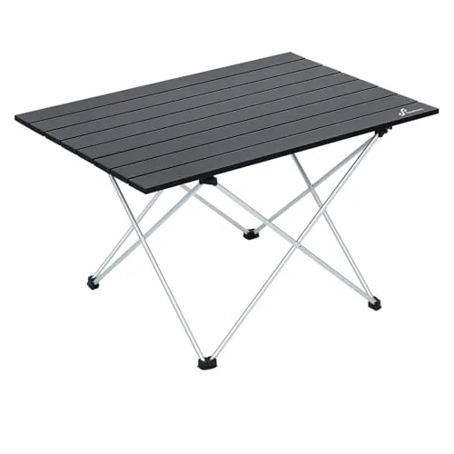 Sportneer Campingtisch Klapptisch Camping, Aluminium Klapptisch Camping Tisch Faltbarer Picknick-Tisch Tragbarer Gartentisch für Camping Picknick Kochen Garten Wandern Reisen,L, ohne abnehmbares Netz