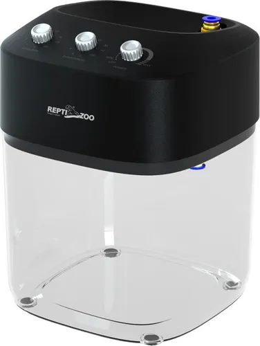 REPTI ZOO Beregnungsanlage Solo Starter (TR07) - Gartenspinklergerät mit individuell einstellbarer Sprühzeit und Wasserdruck. Inklusive 2 drehbaren Sprühköpfen, erweiterbar auf 4, für optimale Befeuchtung jedes Terrariums.