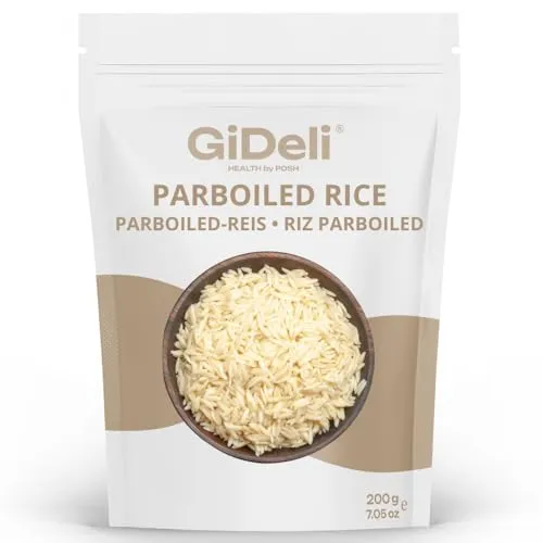 GiDeli Parboiled Reis, Parabelreis, Premium Reis Parboiled Eine Perfekte Ergänzung Zu Gerichten (200g)