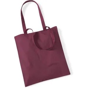 Westford-Mill Einkaufstasche W101 Bag for Life, burgundy, aus Baumwolle, faltbar, mit Henkeln, 38 x 42 cm