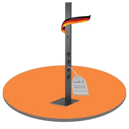 PureMounts Staubsaugerständer für Dyson V6-V15, schwarz - Ersatzteile für Staubsauger: Hochwertiger Aluminiumständer mit angeschrägter Bodenplatte für Saugroboter, inklusive Kabelmanagement und rutschfesten Silikonpads.