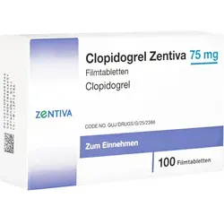 Produktbild Clopidogrel Zentiva 75 mg Filmtabletten 100 St