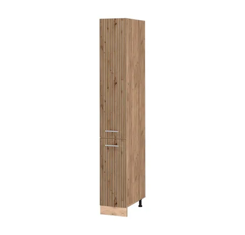 Vicco Apothekerschrank R-Line, Artisan-Eiche/Goldkraft Eiche, 30 cm - Midi- & Hochschrank für Küchen mit flexiblem Design, ideal für platzsparende Aufbewahrung und individuelle Anpassung durch kombinierbare Module.