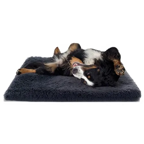 Paco Home Hundebett Katzenbett Flauschig Hundekissen Donut Hundedecke Hund Katze Hundekörbchen Katzenkorb Waschbar, Farbe:Anthrazit, Größe:80x120 cm