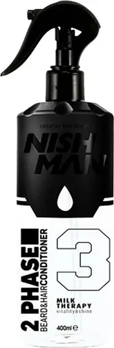 Nishman | 2-Phasen Conditioner Milk Therapy - 400 ml - Feuchtigkeitsspendend - Stärkt und schützt