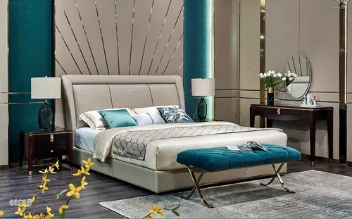 Xlmoebel Schlafzimmer-Set Klassisches Bett mit Nachttischen in hochwertiger Verarbeitung, (3-tlg., 3tlg.Schlafzimmer Set (Bett + 2x Nachttisch), Hergestellt in Europa