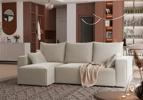 4ALLHOME Ecksofa TOBI mit Schlaffunktion in beige von 4ALL HOME