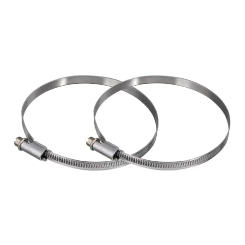 Xavax Schlauchschellen, 90-110mm, 2er Set (Stahl, Schlauchschelle rostfrei, Schlauchklemme, Schlauchschellen Set, Rohrschelle, Rohrschellen Set, für Ablaufrohre/Ablaufschläuche)