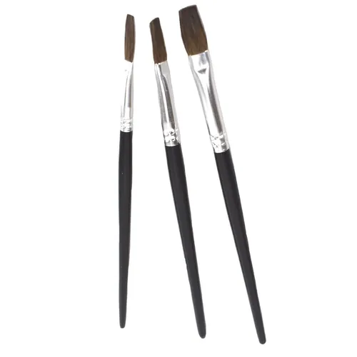 Pinselset Ausbesserungspinsel Set 3tlg. Größe 4, 6 und 8 dunkle Borsten
