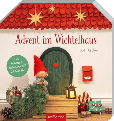 Advent im Wichtelhaus: Adventskalender mit 24 Klappen - Grundbegriffe für Kinder: Hochwertiger Aufsteller in Häuschenform, ideal für die Vorweihnachtszeit und für kleine Wichtelfreunde.