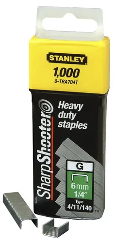 ZSZYWKA TYP G HD 1,000 SZTUK 6MM STANLEY 3253561054198