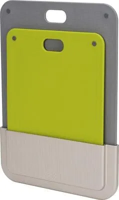 Joseph Joseph DoorStore Chop Schneidebrettset 2-teilig - Schneidebrett-Set in Grün, platzsparendes Design mit integrierter Aufbewahrung – perfekt für die moderne Küche.