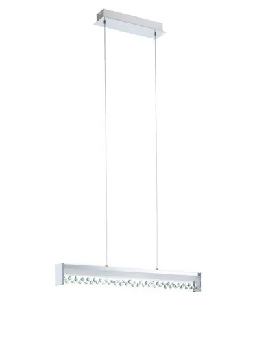 LED Design Pendel Hänge Leuchte Eglo 93562 - Elegante Hängelampe aus satiniertem Glas und Kristallen, sorgt für warmweißes Licht mit 850 Lumen – ideal für stilvolle Wohnräume.