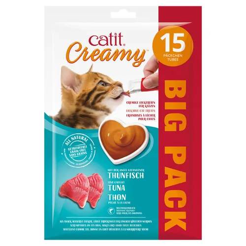 Catit Creamy Thunfisch Bigpack 15 x 10 g, Katzensnack, UVP 5,49 EUR, NEU