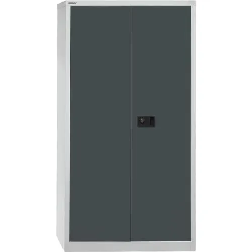 Bisley Aktenschrank E722A03, abschließbar aus Metall, 91x180x40cm - Home-Office-Aufbewahrungsschrank mit 3 höhenverstellbaren Fachböden und 70 kg Traglast, ideal für sichere Aktenlagerung und Ordnung im Büro.