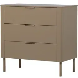Kommode Gunnar aus FSC-Kiefernholz – Modernes Design in Braun, 94 x 52 x 93 cm - Stilvolle Kommode aus FSC-zertifiziertem Kiefernholz. Mit 3 geräumigen Schubladen und stabilen Metallfüßen bietet sie praktische Aufbewahrung und bringt einen Hauch von Natur in Dein Zuhause.