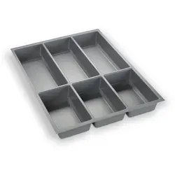 SO-TECH® Besteckeinsatz ORGA-BOX® III Besteckeinsatz, in Nobilia ab 08/2012 grau|silberfarben 33.4 cm x 5.3 cm x 47.35 cm