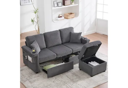 Odikalo Ecksofa mit Schlaffunktion und Stauraum von Odikalo