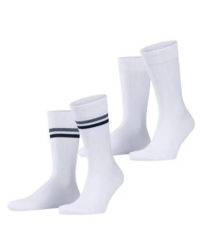 ESPRIT Herren Socken Tennis Stripe Multipack M So Baumwolle gemustert 2 Paar, Weiß Off-White 2010, 39-42