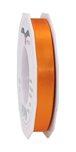 PRAESENT Doppelsatin Geschenkband 15 mm x 25 m, 2 Stück in orange von PRÄSENT