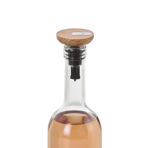 AdHoc FV82 Flaschenverschluss und Weinausgießer CasQ - Weinverschlüsse & -ausgießer, tropfenfreier Ausgießtrichter für perfekten Genuss und luftdichte Lagerung im Kühlschrank