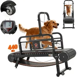 VEVOR Hundelaufband 1910x570x1400 mm, für mittelgroße bis große Hunde bis 199,58 kg, Laufband mit stufenloser Verstellung, Bremse & Rollen, Hundelaufmaschine, 110 mm Steigung
