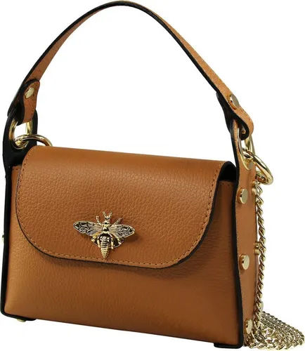 Toscanto Umhängetasche - Stilvolle Damenledertasche in hellbraun tan - Umhängetasche aus hochwertigem Kalbsleder, handgefertigt in Italien. Ideal für modebewusste Damen, die Funktionalität und Stil verbinden möchten.
