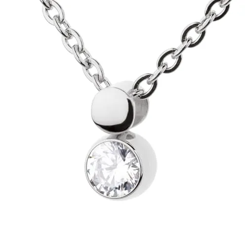 Ernstes Design Anhänger AN1031 mit Zirkonia - Hochwertiger Edelstahl-Anhänger mit funkelndem Zirkonia, ideal für stilvolle Akzente in jedem Outfit – perfekt für Unisex-Mode.