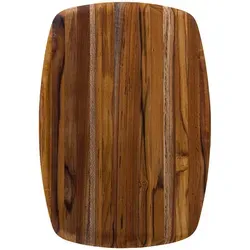 TeakHaus ELEGANT Schneidebrett aus Teakholz - 41 cm - Hochwertiges Schneidebrett aus FSC®-zertifiziertem Teakholz mit abgerundeten Kanten. Ideal für die Zubereitung und als Servierbrett – pflegeleicht und messerschonend.