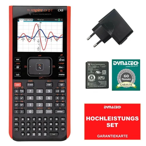 Produktbild Taschenrechner TI NSP CX II T CAS + Ladegerät + Ersatzakku + Garantie Schule Set